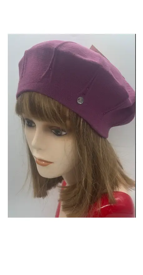 Берет женский- однослойная вязка (р-р 55-58)