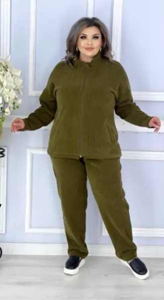 Женский костюм двойка тесла начес (р-р 54-60)