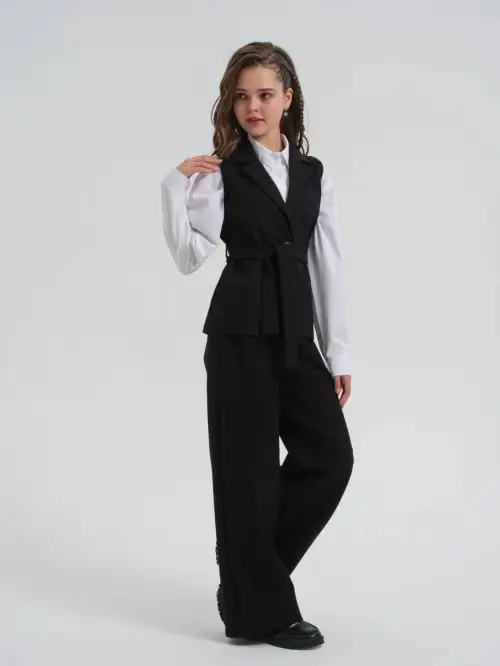 Костюм трикотажный школьный с брюками (р-р 36-44)