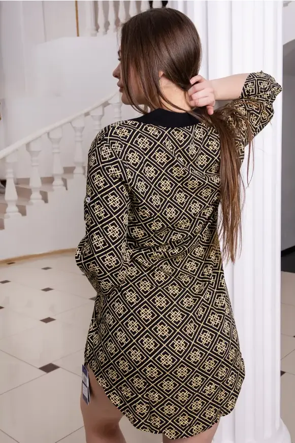 Туника пляжная на пуговицах (р-р XL-3XL)