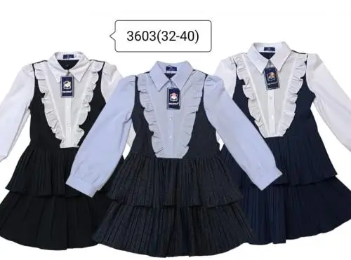 Школьное платье , имитация двойки на девочку ( р-р 32-40)
