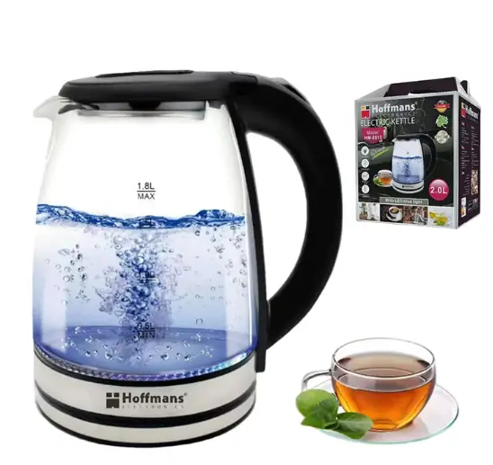 Стеклянный электрический чайник объем 2 л