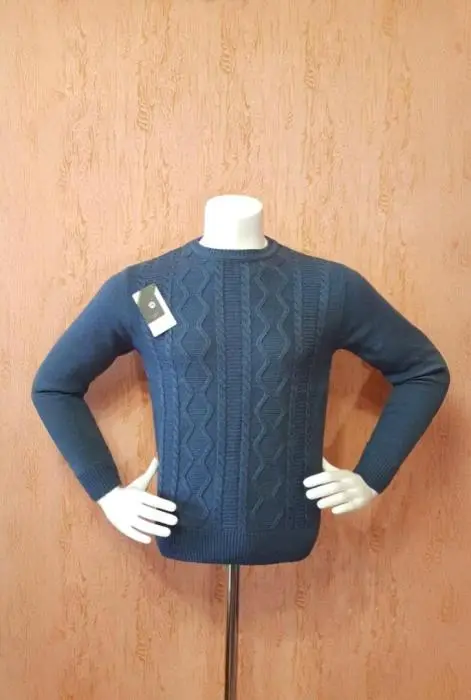 Свитер вязаный с узором мужской р-р 48-56
