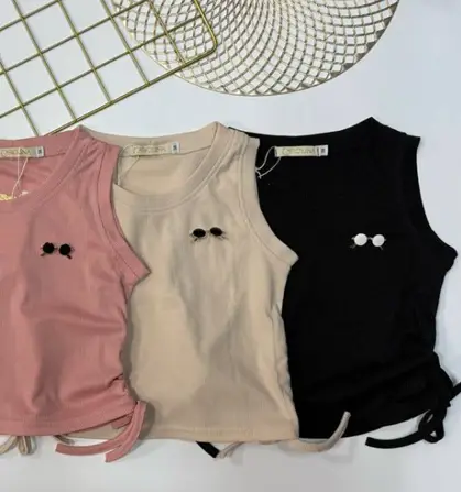 Подростковая майка-топ на девочку в рубчик (р-р 34-42)