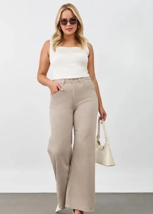 Джинсы палаццо женские с высокой посадкой (р-р 28-33)