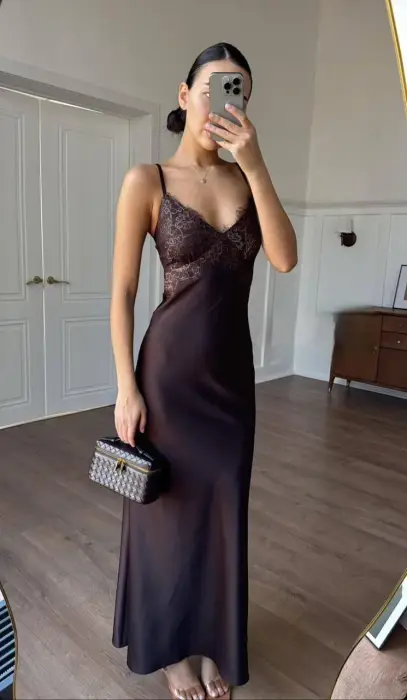 Платье комбинация с кружевом женская р-р 42-44