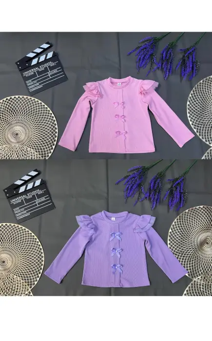 Кофта нарядная с бантами для девочки р-р 30-38