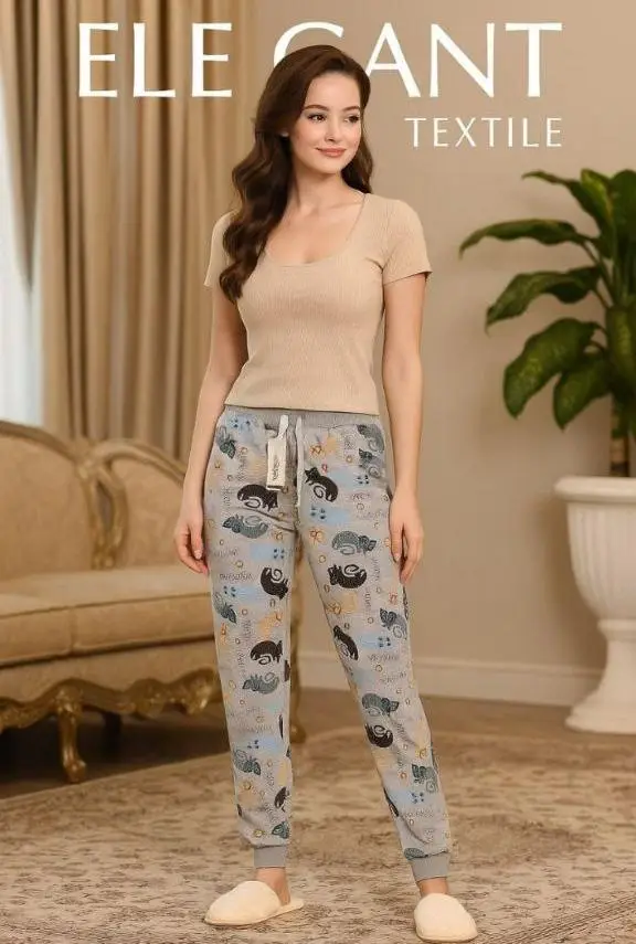 Брюки джоггеры домашние женские р-р 48-56