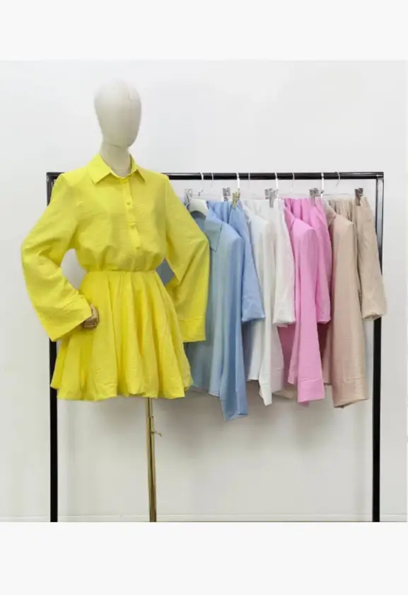 Костюм льняной с юбкой женский (р-р 42-44)