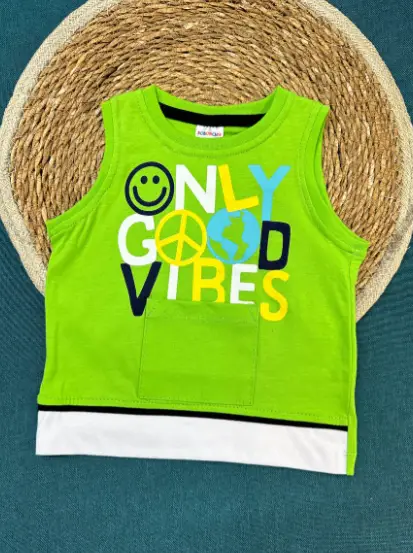 Детская летняя майка на мальчика с карманом (р-р 1-4г)