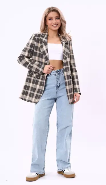 Пиджак женский в клетку р-р 42-48