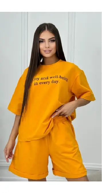 Комплект домашний женский: футболка и шорты (р-р 48-56)