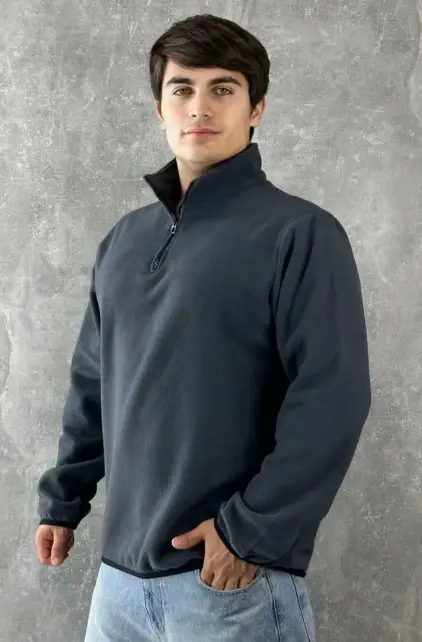 Мужская толстовка флисовая кофта на молнии  (р-р 50-60)