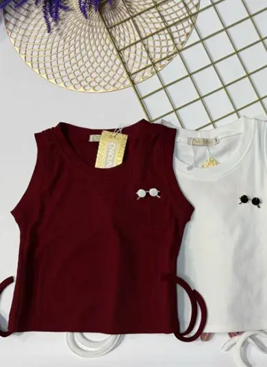 Подростковая майка-топ на девочку в рубчик (р-р 34-42)