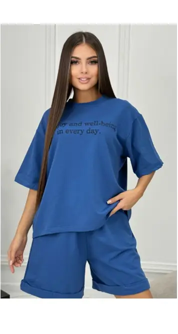 Комплект домашний женский: футболка и шорты (р-р 48-56)