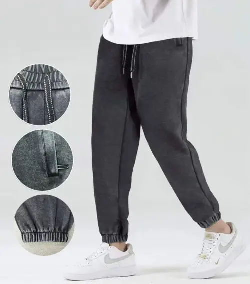 Брюки спортивные зауженные варёнка мужские (р-р M-3XL)
