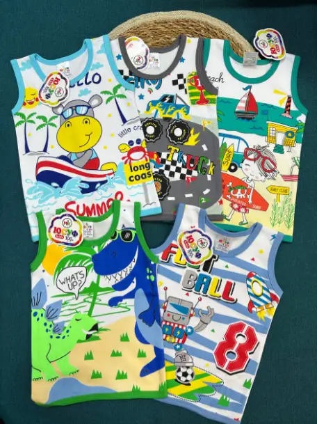 Детская майка летняя на мальчика с принтом (р-р 1-4г)