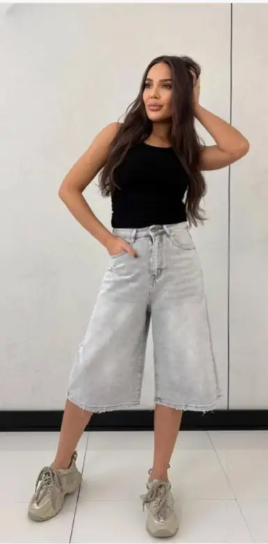 Шорты бермуды женские широкие (р-р 25-30)