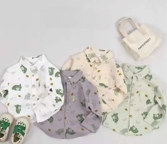 Летняя рубашка на мальчика, принт ( 1-5 л)