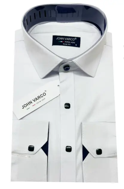 Мужска рубашка лен стрейч кнопка (M-4XL)