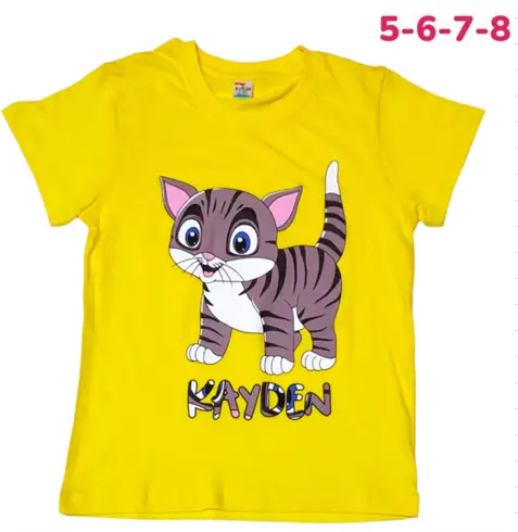 Футболка для девочки с коротким рукавом (5-8 лет)