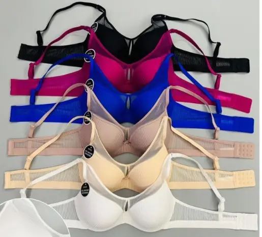 Бесшовный бюстгальтер пушап сетка ( чашка С D)