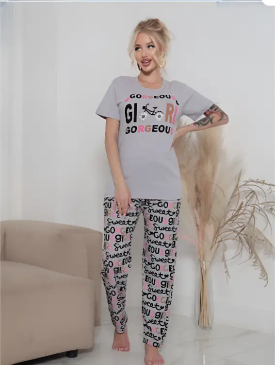 Комплект женский домашний футболка- брюки р-р 48-56