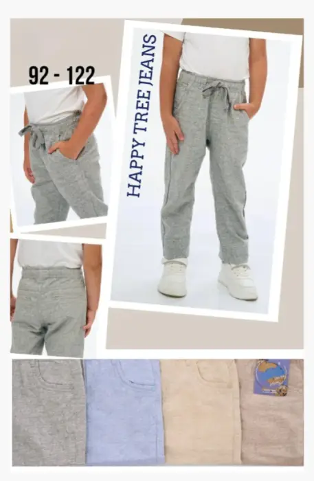 Брюки лён на резинке для мальчика (р-р 92-122)