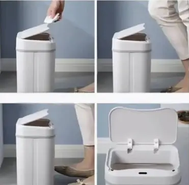 Мусорное ведро сенсорное с крышкой для кухни 12 литров