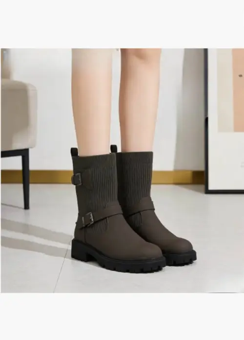 Ботинки чулки на платформе демисезонные женские (р-р 36-41)