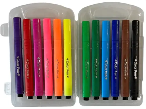 Фломастеры на водной основе - 12 штук