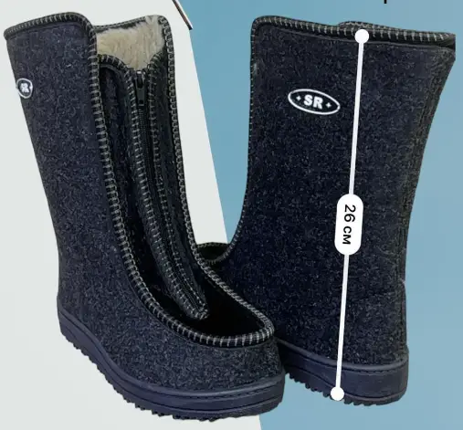 Женские валенки утепленные высокие на молнии (р-р 37-41)