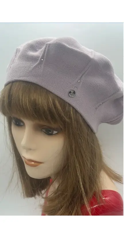 Берет женский- однослойная вязка (р-р 55-58)