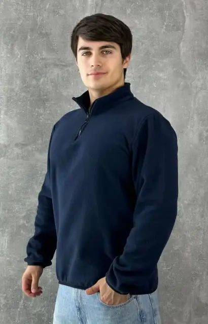 Мужская толстовка флисовая кофта на молнии  (р-р 50-60)