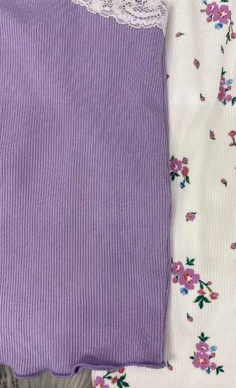 Женская пижама в рубчик со штанами и майкой (р-р 42-48)