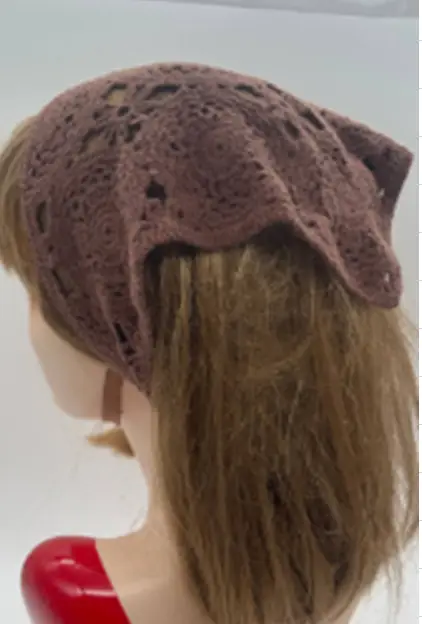 Косынка женская вязаная кружевная (р-р 56-58)