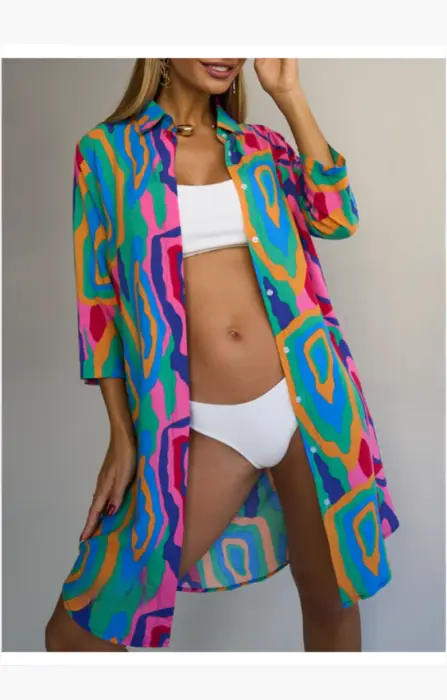 Туника пляжная. накидка на купальник (р-р L-4XL)