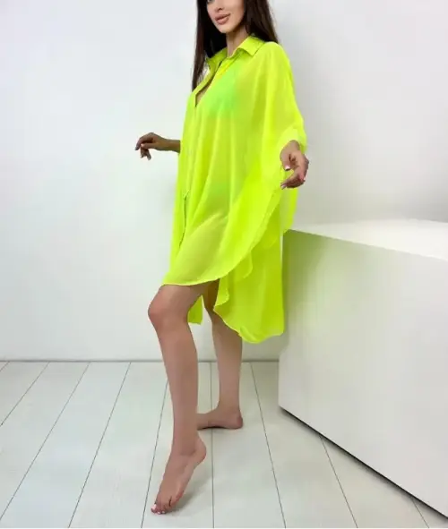 Туника парео шифоновая пляжная (р-р 50-58)