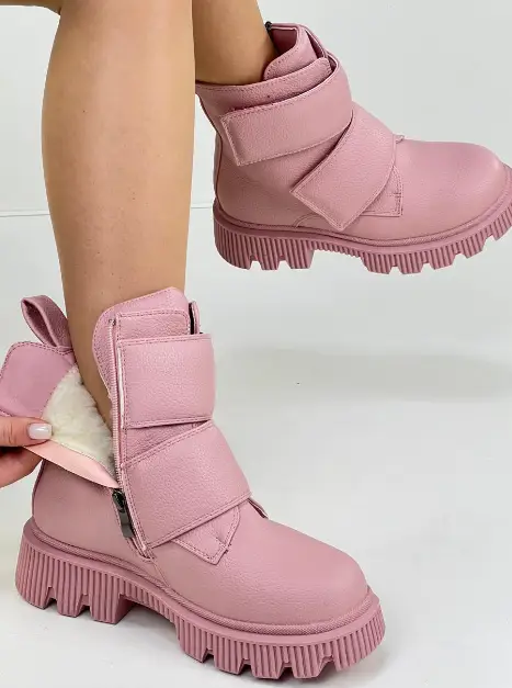 Женские зимние ботинки на липучке (р-р 36-41)