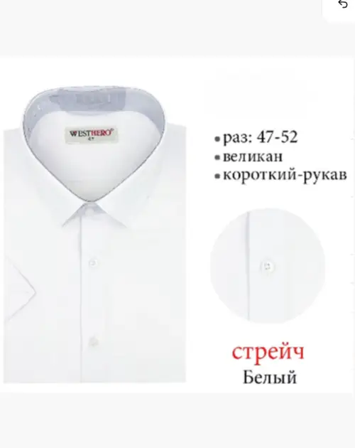 Рубашка с коротким рукавом (р-р 47-52)