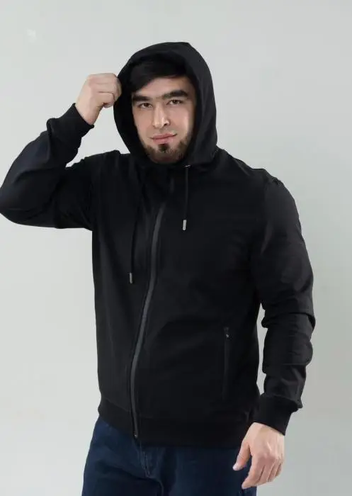 Толстовка на молнии с капюшоном мужская р-р M-XXXL