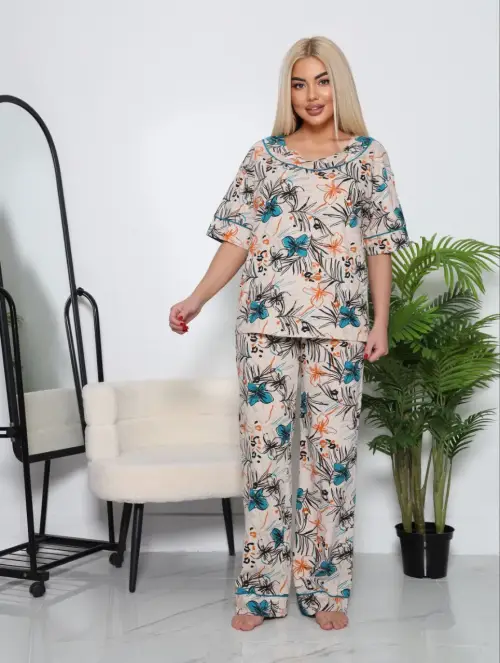 Пижама с брюками женская (р-р 46-56)