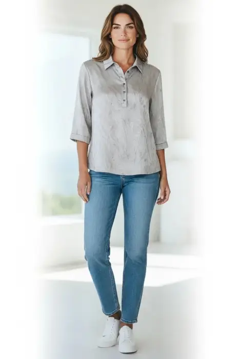 Блузка женская на пуговицах повседневная (р-р 46-54)