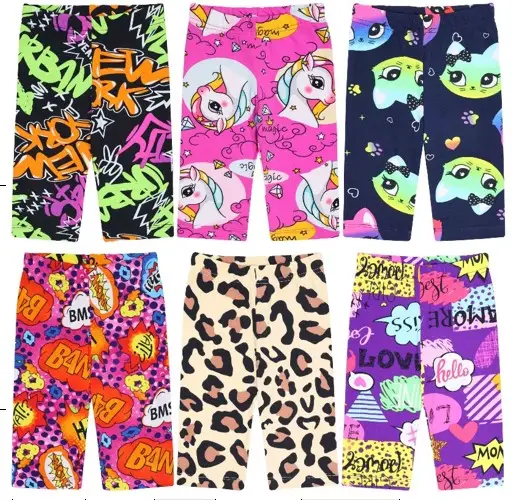 Бриджи на девочку бамбук, принт ( 3-7 лет)