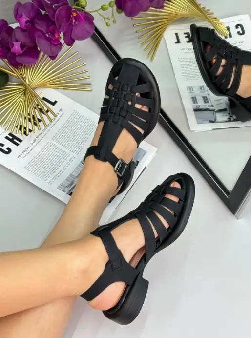 Сандалии женские на плоском ходу плетенка ( р-р 36-41)