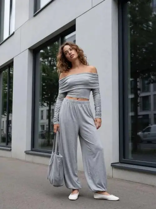 Костюм двойка женский топ и брюки-алладины (р-р 42-44)