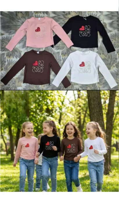 Лонгслив для девочки р-р 3-7 лет