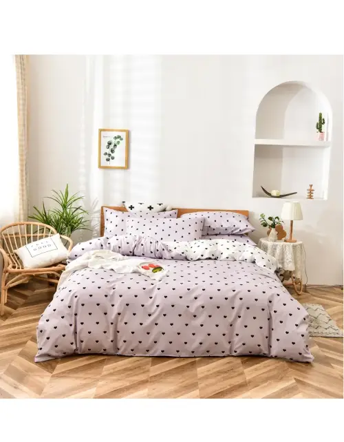 Комплект постельного белья с принтом, поплин (Семейный)