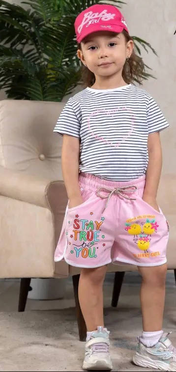 Детские шорты трикотажные с принтом (2-5 лет)