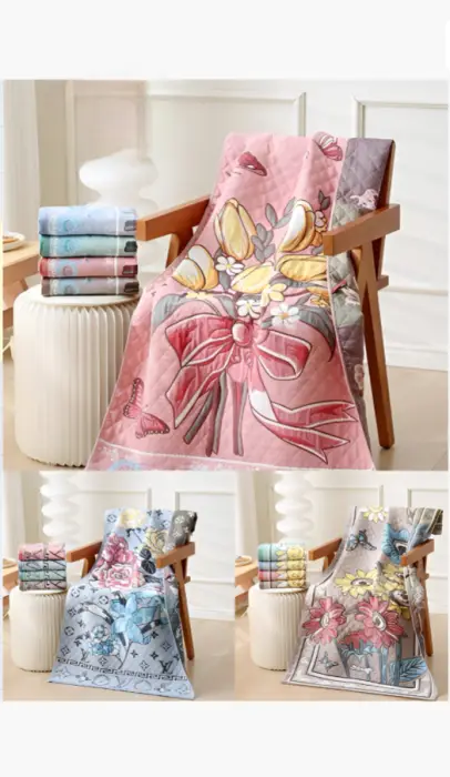 Полотенце банное стёганное "8 марта" (70*140)